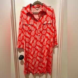 Crown & Ivy Orange Pineapple Dress